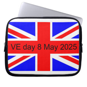 Flag of the United Kingdom VE day 2025 Laptop Sleeve
