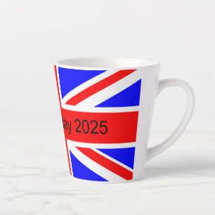 Flag of the United Kingdom VE day 2025 Latte Mug