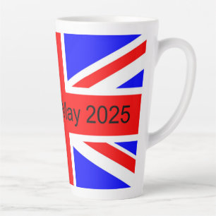 Flag of the United Kingdom VE day 2025 Latte Mug