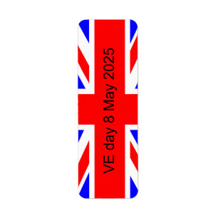 Flag of the United Kingdom VE day 2025  Return Address Label