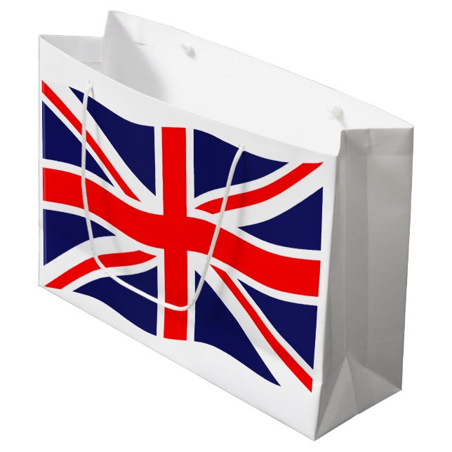 Flag of the United Kingdom + your ideas Large Gift Bag (Front Angled)