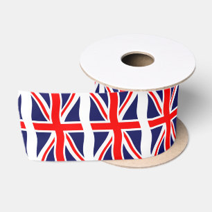 Flag of the United Kingdom + your ideas Satin Ribbon