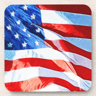 Flag of the United States Abstract Impressionism Coaster
