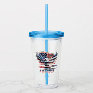 Flag of the United States. America Acrylic Tumbler