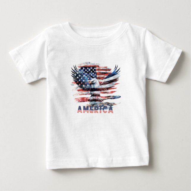 Flag of the United States. America Baby T-Shirt (Front)