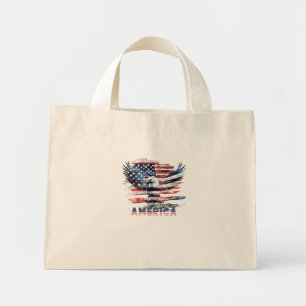 Flag of the United States. America Mini Tote Bag