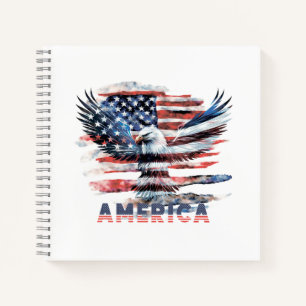 Flag of the United States. America Notebook