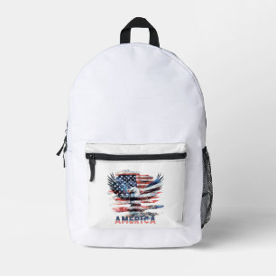 Flag of the United States. America Printed Backpack