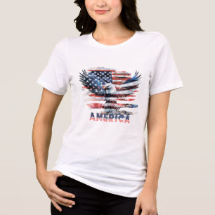 Flag of the United States. America Tri-Blend Shirt