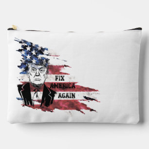 Flag of the United States.Donald Trump. Accessory Pouch