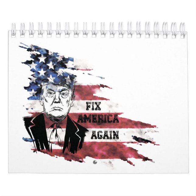 Flag of the United States.Donald Trump. Calendar (Cover)