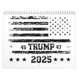Flag of the United States.Donald Trump. Calendar