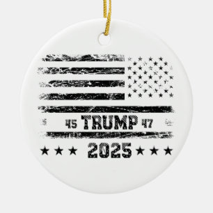 Flag of the United States.Donald Trump. Ceramic Ornament