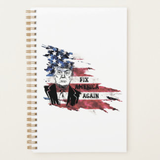 Flag of the United States.Donald Trump. Planner