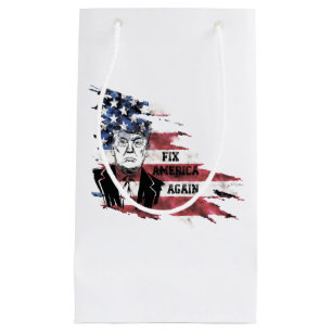 Flag of the United States.Donald Trump. Small Gift Bag