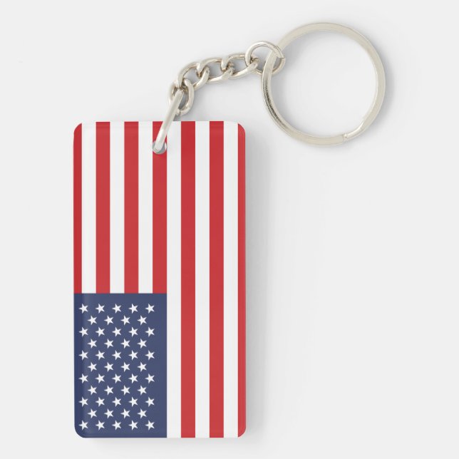 Flag of the United States Key Ring (Back)