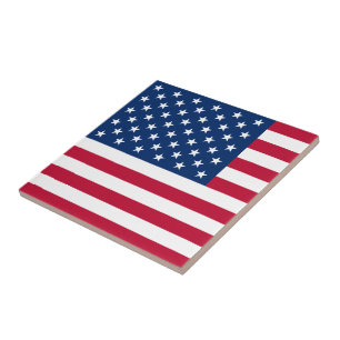 Flag of the United States of America Ceramic Tile