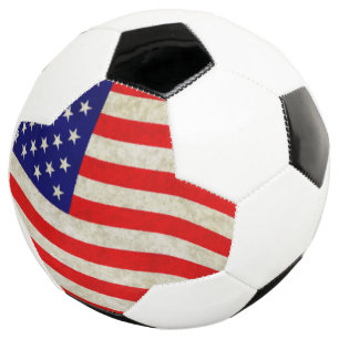 Flag of the United States of America - grungy Soccer Ball