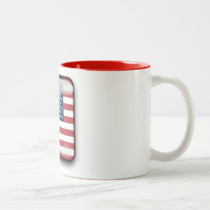 Flag of the United States of America Two-Tone Coffee Mug