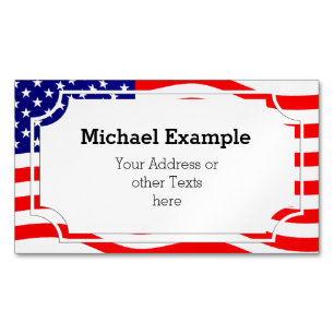 Flag of the United States of America - your ideas Magnetic Business Card