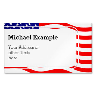 Flag of the United States of America - your ideas Magnetic Business Card