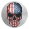 Flag of The United States on a Steel Skull Graphic