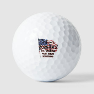Flag of the United States. President Donald Trump. Golf Balls