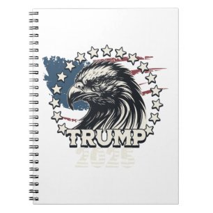 Flag of the United States. President Donald Trump Notebook