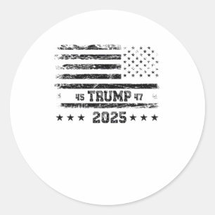 Flag Of The United States.president Donald Trump.r Classic Round Sticker