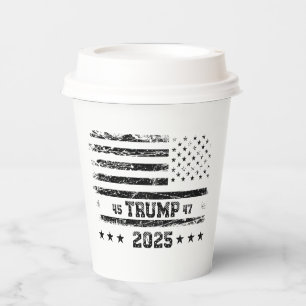 Flag of the United States.President Donald Trump.R Paper Cups