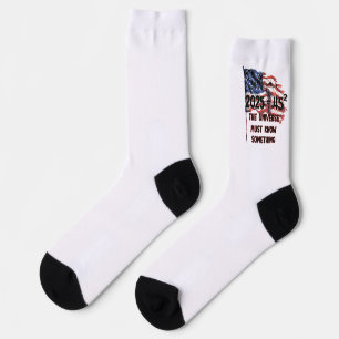 Flag of the United States. President Donald Trump. Socks