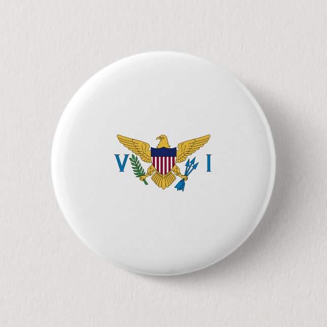 Flag of the United States Virgin Islands 6 Cm Round Badge (Front)