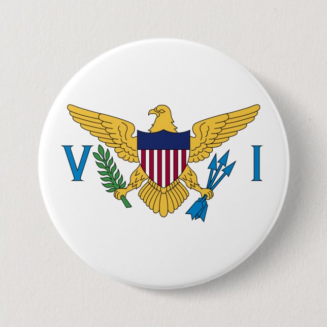 Flag of the United States Virgin Islands 7.5 Cm Round Badge (Front)