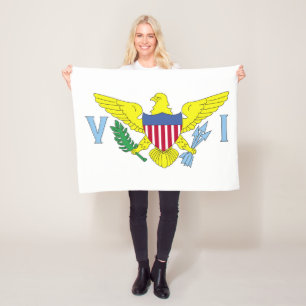 Flag of the United States Virgin Islands Fleece Blanket