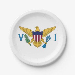 Flag of the United States Virgin Islands Paper Plate