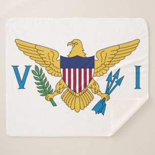 Flag of the United States Virgin Islands Sherpa Blanket
