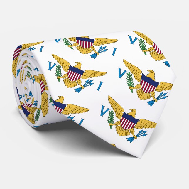 Flag of the United States Virgin Islands Tie (Rolled)
