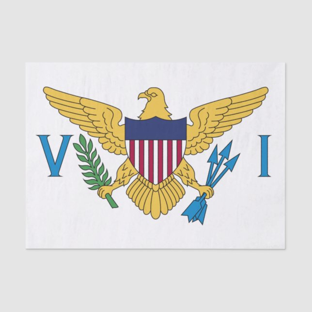 Flag of the United States Virgin Islands Tissue Paper (Front)
