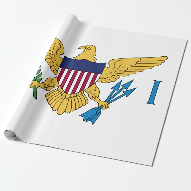 Flag of the US Virgin Islands Wrapping Paper (Unrolled)