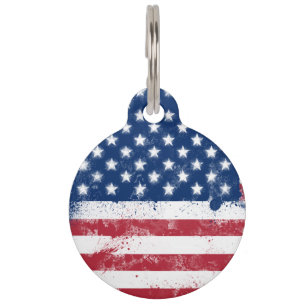 Flag of the USA Pet Tag