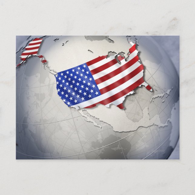 Flag of the USA Postcard (Front)