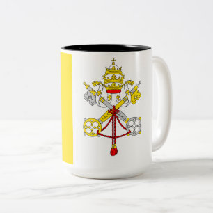 Flag of the Vatican City State Two-Tone Coffee Mug