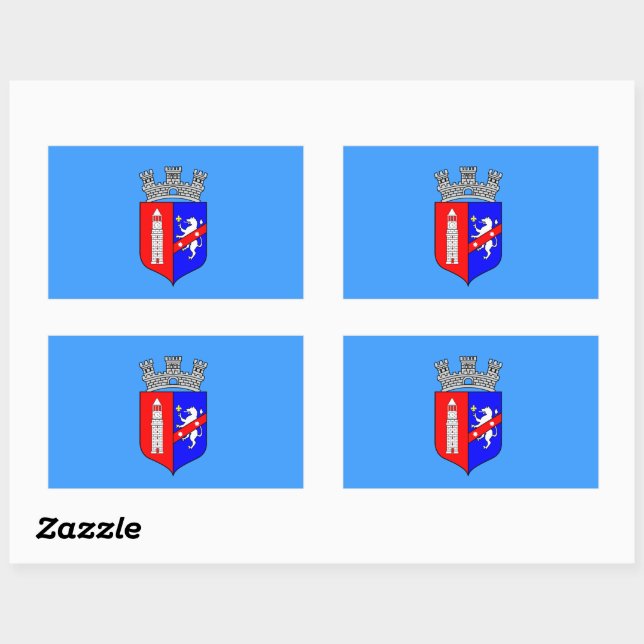 Flag of Tirana, Albania  Rectangular Sticker (Sheet)