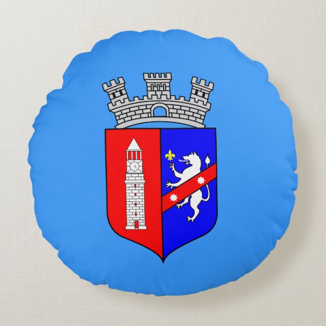 Flag of Tirana, Albania Round Pillow (Front)