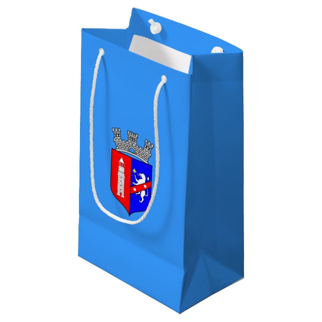 Flag of Tirana, Albania Small Gift Bag (Front Angled)