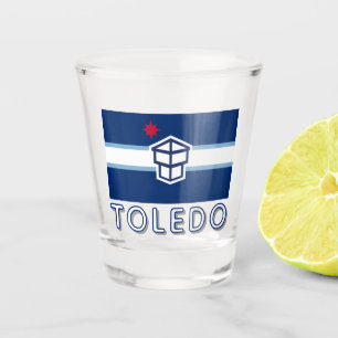 Flag of Toledo, Ohio Shot Glass