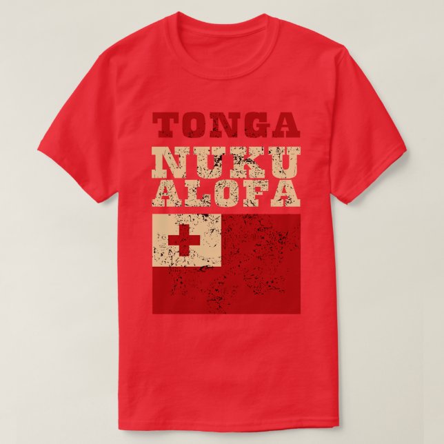 Flag of Tonga 1 T-Shirt (Design Front)
