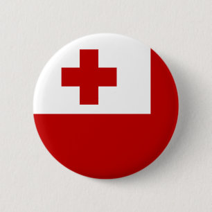 Flag of Tonga 6 Cm Round Badge