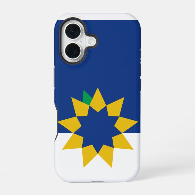 Flag of Topeka, Kansas iPhone 16 Case (Back)