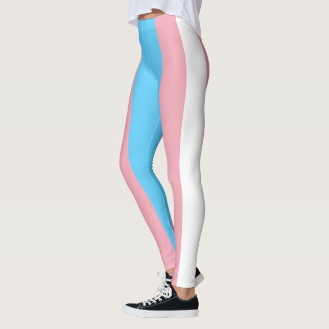 Flag of Trans Pride Leggings (Left)